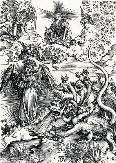 The Woman Clothed with the Sun and the Seven-Headed Dragon, 1498 1906 by Albrecht Dürer