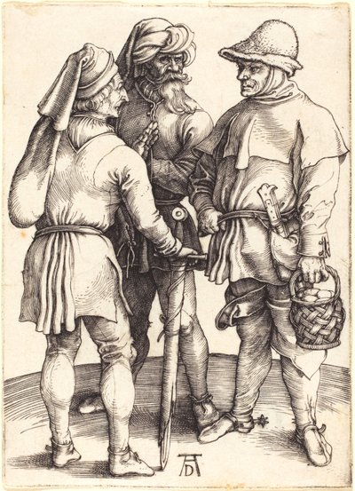 Three Peasants in Conversation by Albrecht Dürer