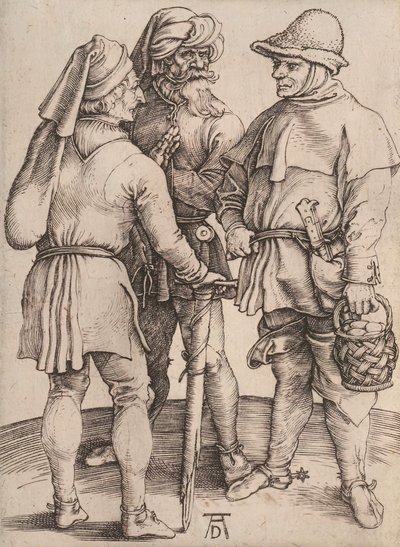 Three Peasants in Conversation, 1497-1498 by Albrecht Dürer