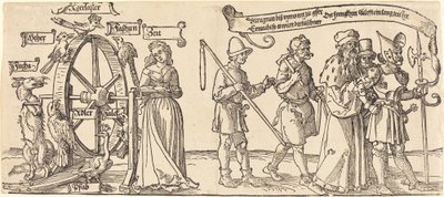 Time and a Fox Turning the Wheel of Fortune with People of all Ranks to the Right by Albrecht Dürer