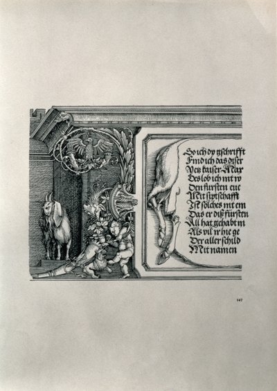 Triumphal Arch of Emperor Maximilian I of Germany: (detail) by Albrecht Dürer