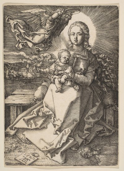 Virgin and Child Crowned by an Angel, 1520 by Albrecht Dürer