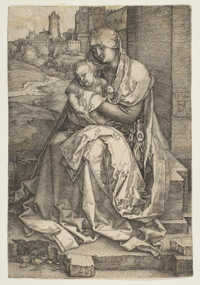 Virgin and Child Seated by the Wall, 1514 by Albrecht Dürer
