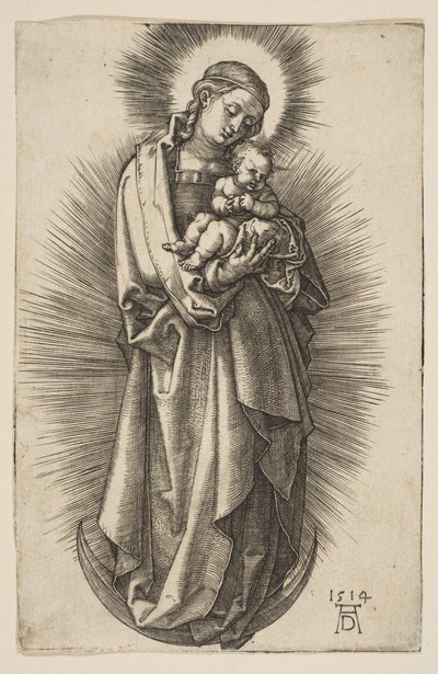 Virgin and Child on the Crescent with a Diadem by Albrecht Dürer