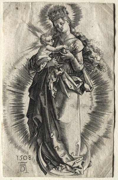 Virgin on a Crescent with a Starry Crown by Albrecht Dürer