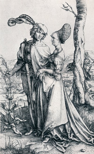 Young Couple Threatened by Death or The Promenade by Albrecht Dürer