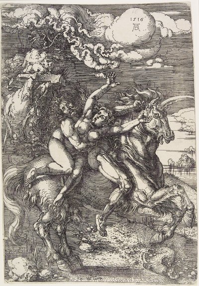 Abduction on a Unicorn by Albrecht Dürer