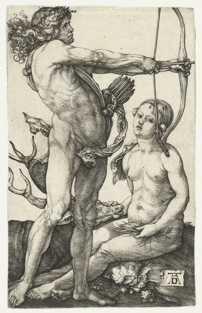 Apollo and Diana by Albrecht Dürer or Duerer