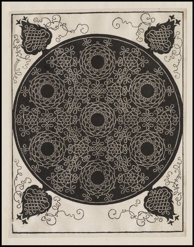 Fourth Knot, 7 Circular Groups of Knots with Black Centres by Albrecht Dürer