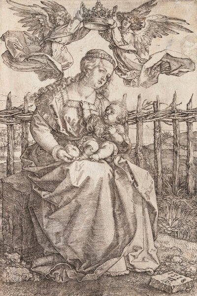 The Virgin Mary Crowned by Two Angels by Albrecht Dürer
