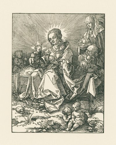 Madonna on a Grassy Bank with St. Joseph and St. Anne by Albrecht Dürer or Duerer