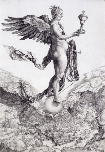 Nemesis (The Great Fortune) (engraving) by Albrecht Dürer