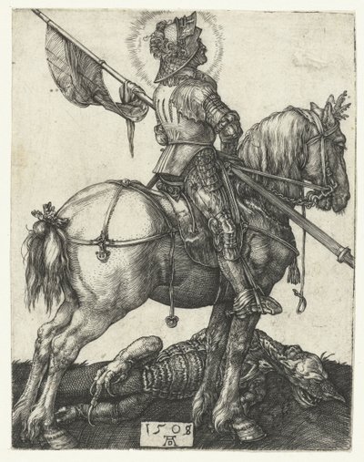 Saint George and the Dragon by Albrecht Dürer or Duerer