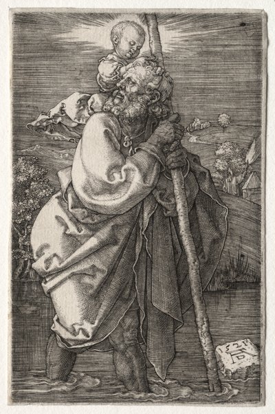 St. Christopher, Facing to the Left by Albrecht Dürer or Duerer