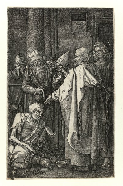 St. Peter and St. John heal the cripples at the temple gate by Albrecht Dürer
