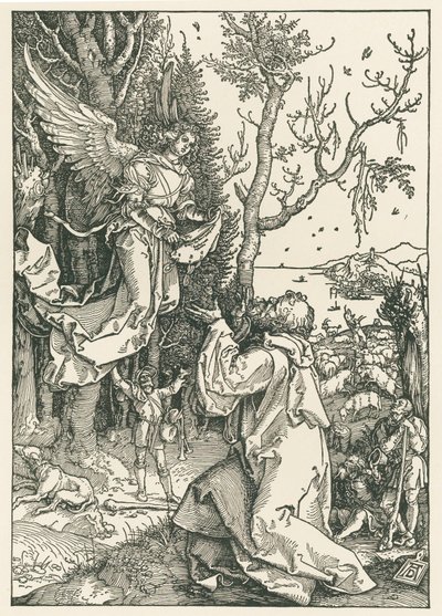 The Angel Bringing the Message to Joachim by Albrecht Dürer or Duerer