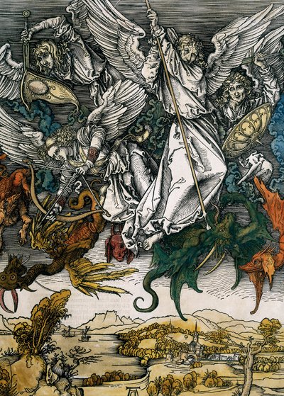 The Apocalypse of Saint John: the Fall of the Rebel Angels by Albrecht Dürer