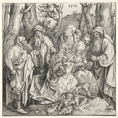 The Holy Family with Two Musician Angels by Albrecht Dürer or Duerer