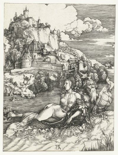 The abduction of Amymone by the sea monster by Albrecht Dürer or Duerer