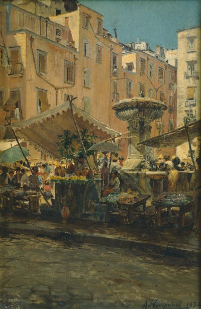 The Fountain of Spells in the Basso Porto District of Naples by Alceste Campriani
