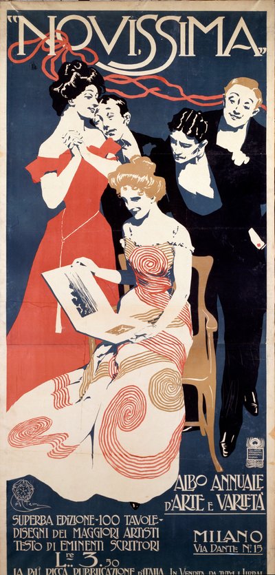 Advertising Poster for Novissima, Arts and Letters Magazine, c.1920 by Aleardo Terzi
