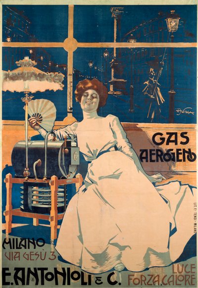 Advertising poster for Antonioli