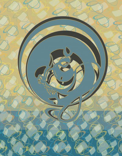 Elegant Blue Dragon by Alejandra Winkhaus