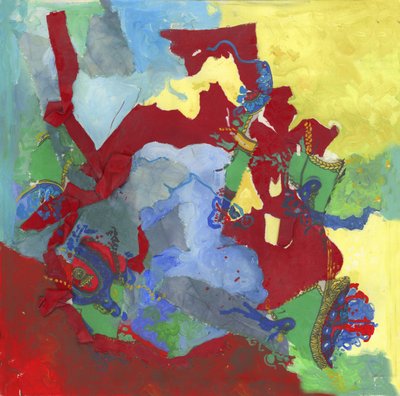 Vibrant Abstract Collage by Alejandra Winkhaus