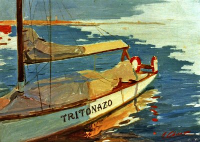Marina with Boat by Alejandro Cabeza