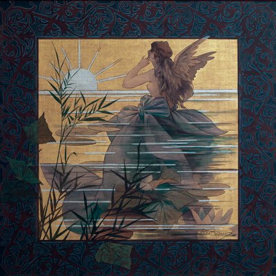 Composition with Winged Nymph at Sunrise by Alejandro de Riquer