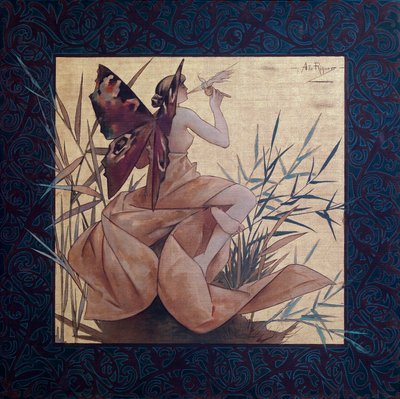 Composition with Winged Nymph among the Reeds by Alejandro de Riquer