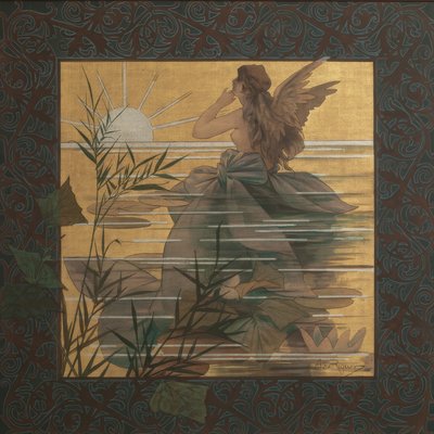 Composition with Winged Nymph at Sunrise by Alejandro de Riquer Inglada