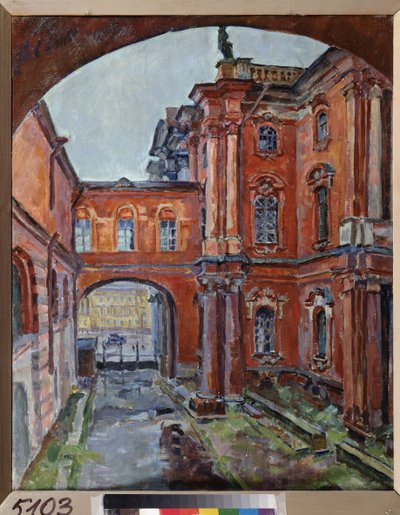 The Interior Courtyard of the Hermitage (Saint Petersburg) by Aleksandr Aleksandrovich Osmerkin