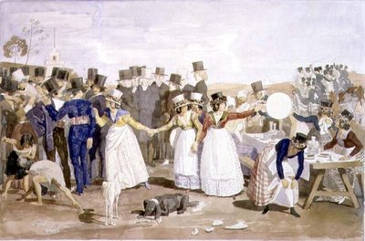 An October Holiday in Rome near Ponte Milvio by Aleksandr Andreevich Ivanov
