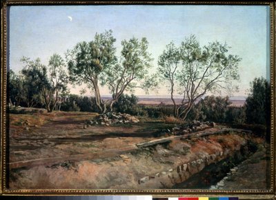 Olive Trees Near the Cemetery of Albano by Aleksandr Andreevich Ivanov