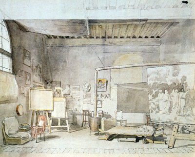Studio of the Artist in Rome by Aleksandr Andreevich Ivanov