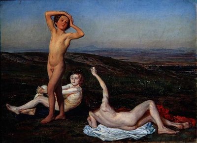 Three Naked Boys, study for 