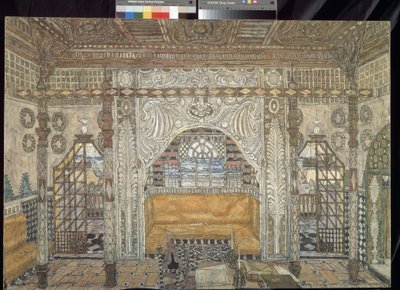 Stage Design for the Play Othello by William Shakespeare by Aleksandr Jakovlevic Golovin