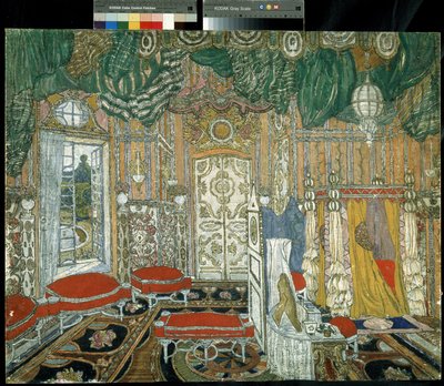 Stage Design for the Theatre Play The Marriage of Figaro by Aleksandr Jakovlevic Golovin