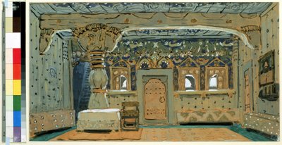 Stage Design for the Opera The Pskov Maiden by N. Rimsky Korsakov by Aleksandr Jakovlevic Golovin
