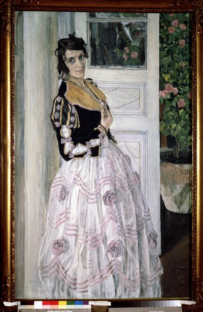 Young Spanish Woman on the Balcony. Painting by Alexander Yakovlevich Golovin, 1911. State Russian Museum, Saint Petersburg by Aleksandr Jakovlevic Golovin