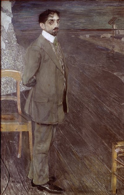 Portrait of Mikhail Kuzmin by Aleksandr Jakovlevic Golovin