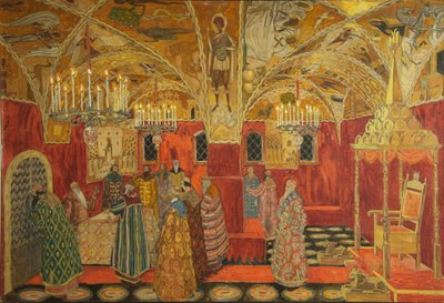 Stage design for the opera Boris Godunov by M. Musorgsky by Aleksandr Jakovlevic Golovin