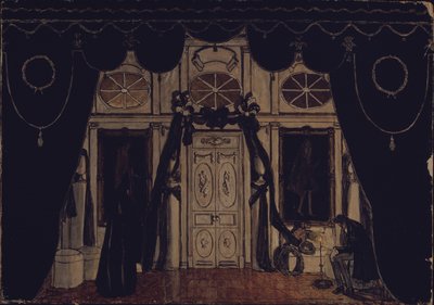 Stage Design for the Theatre Play The Masquerade by M. Lermontov by Aleksandr Jakovlevic Golovin