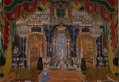 Stage Design for the Theatre Play The Masquerade by M. Lermontov, 1917 by Aleksandr Jakovlevic Golovin