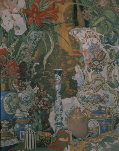 Still Life: Flowers and Porcelain by Aleksandr Jakovlevic Golovin