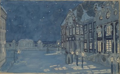 Winter Palace. Stage design for the opera The Ice House by A. Koreshchenko by Aleksandr Jakovlevic Golovin