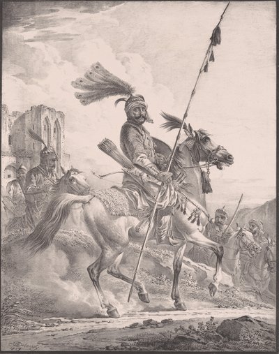 Kurd in Military Armor on Horseback by Aleksandr Orlovsky