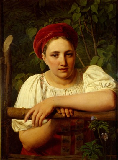A Peasant Girl of Tver Region, 1840 by Aleksei Gavrilovich Venetsianov