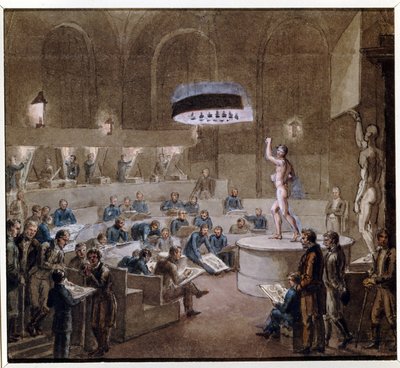Model Class at the Academy of Arts. by Aleksei Gavrilovich Venetsianov